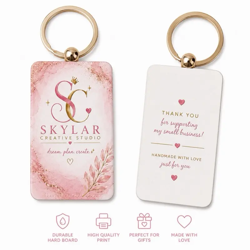 Personalized Custom Photo Name Keychain, Hardboard Sublimation Print