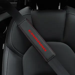 Car Seat Belt Shoulder Strap Cover Pad, PU Leather Car Seat Belt Shoulder Pad, Universal Car Interior Accessories for Chevrolet Camaro RS LT ZL1 Car Interior Decoration