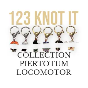 Piertotum locomotor set of 6 large clasp stitch markers for crocheting