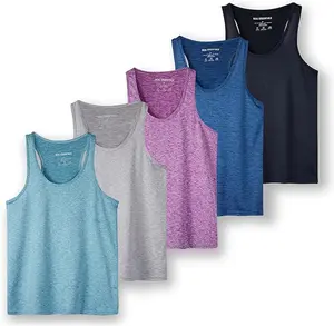 5-Pack Women's Racerback Tank Top Dry-Fit Athletic Performance Yoga Activewear (Available in Plus Size)