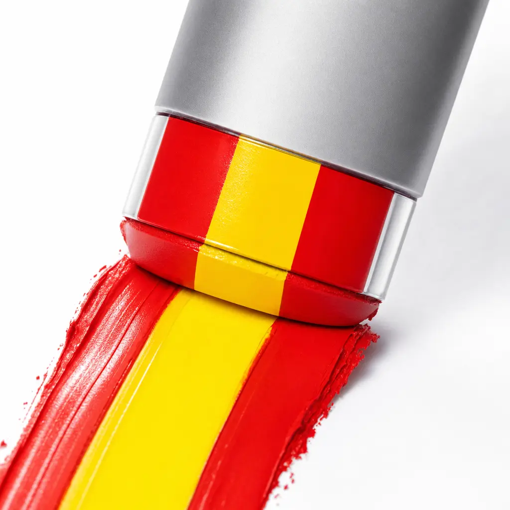 Spain Flag Pastel Face Paint Stick - Red,Yellow, Easy to Apply, Washable for Football Fans & Independence Day Sports Events, Adults' Radiant Body Makeup with Lightweight Cleanser #DealsForYouDays