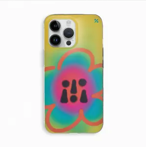 Colorful Hippie Pink Flower Face Spray Paint case for iPhone