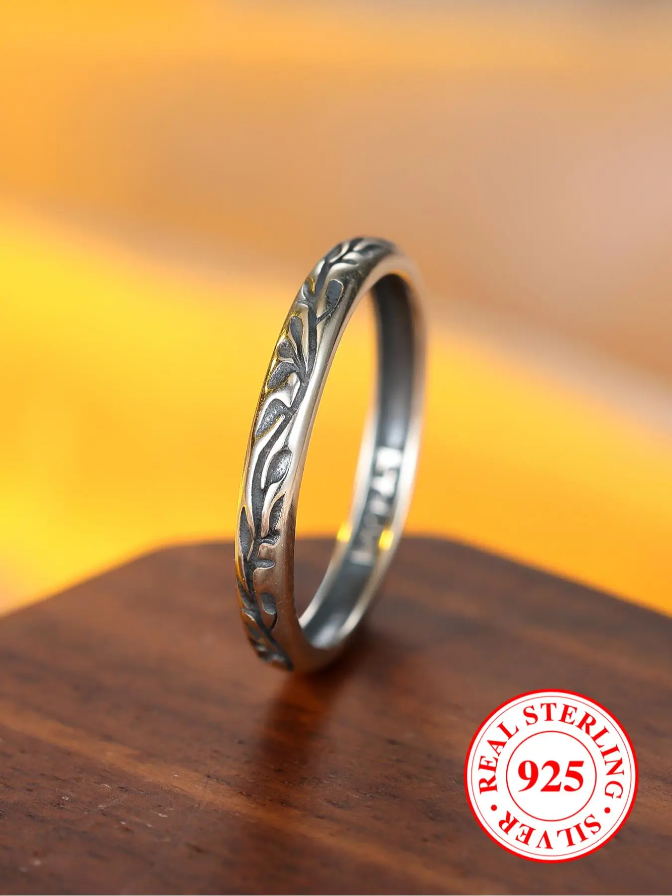 S925 Sterling Silver Fashionable Flower Engraved Ring, Fashion Jewelry for Party, Daily Clothing Decor, Trendy All-match Jewelry for Birthday Gift wit