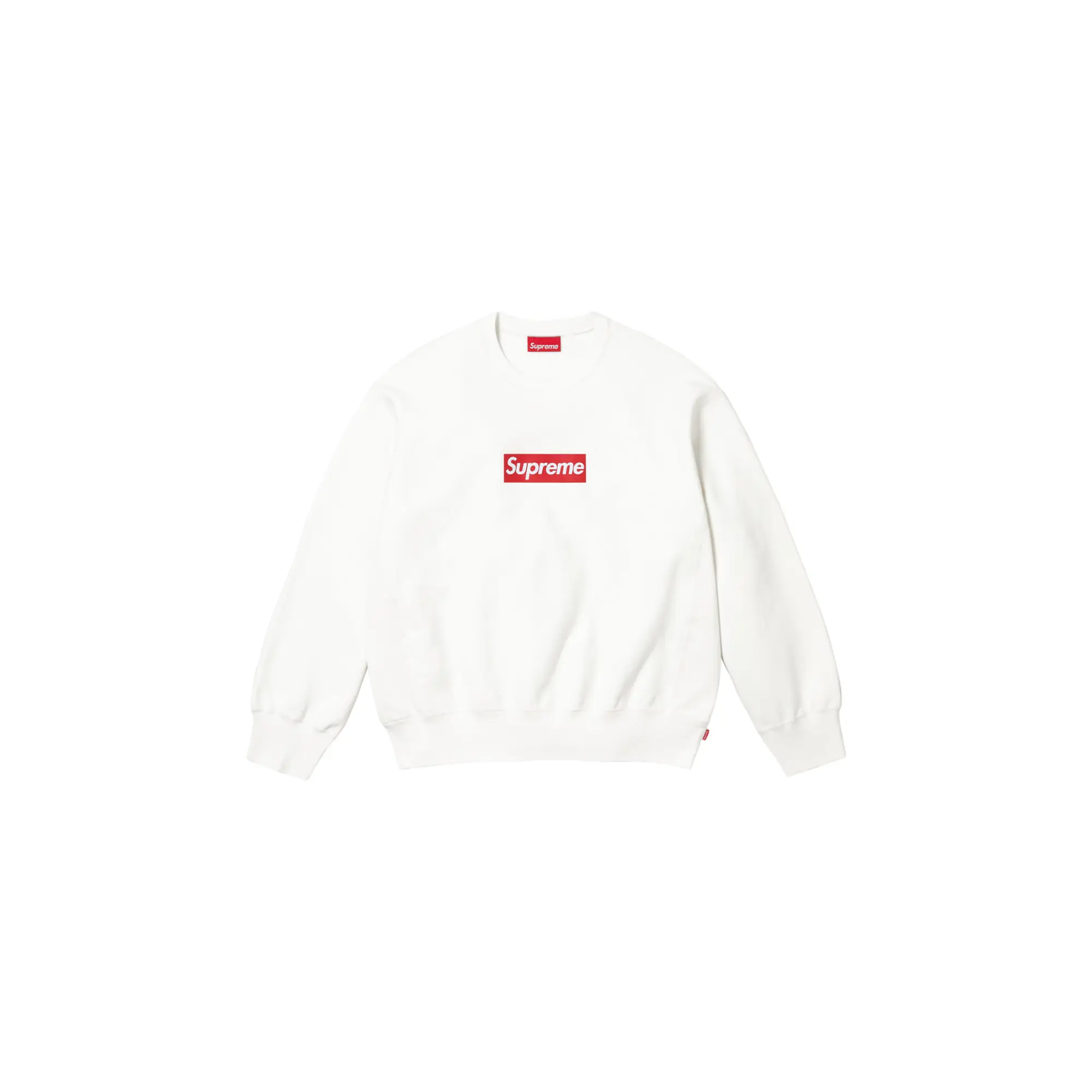 Washed Box Logo Crewneck "SS25 - White" SU25159