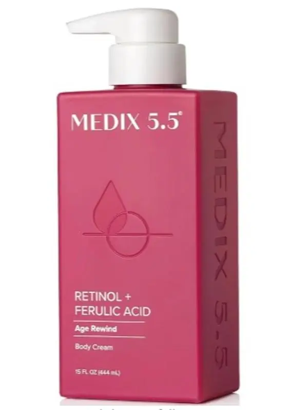 Medix 5.5 Argan Oil Cream + Vitamin E Anti Aging Skin Care Moisturizer Body Cream | Firming Body Lotion Reduces Look Of Wrinkles, Cellulite, Crepey Skin, & Uneven Skin Tone For Women & Men, 15 Fl Oz