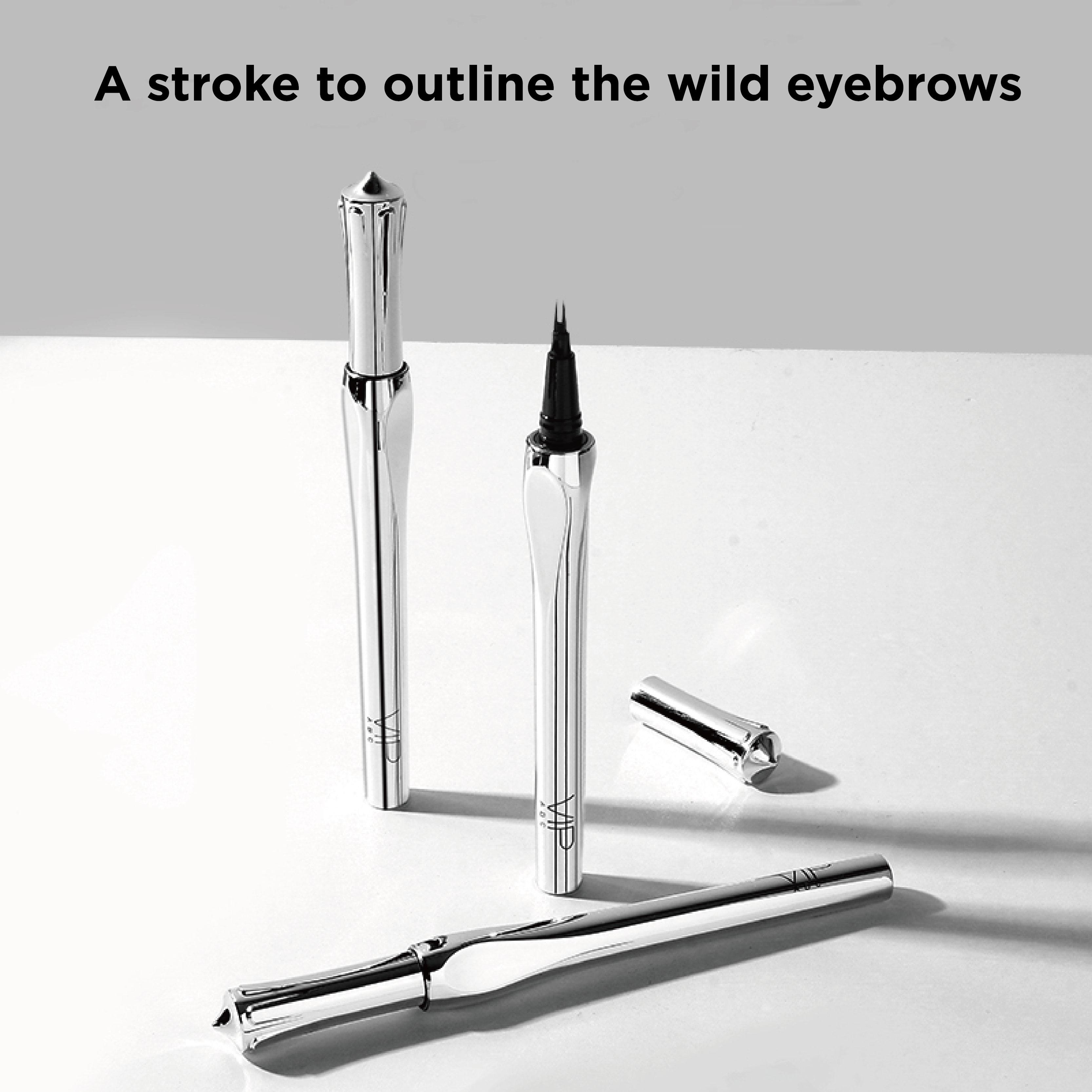 QIANWHITE Dual Prong Precision Eyebrow Pen Natural Hair-like Brows Sweat Proof Smudge Proof