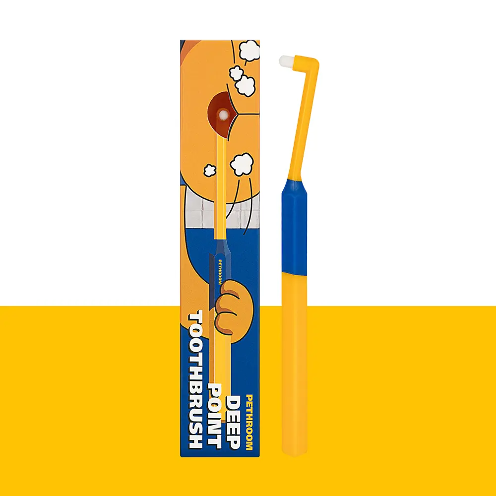 PETHROOM Deep Point Toothbrush for Cats and Dogs