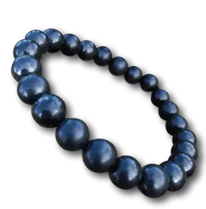 Orgonite Andy Shungite Bracelet - 8mm Polished Beads, EMF Protection Stretch Band, Authentic Karelia Russian Shungite, Unisex Design, Energy Clearing & Balance, Durable Black Stretch Elastic Cord