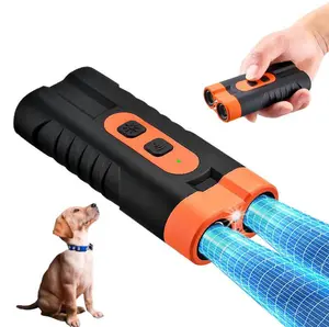 Spring Collection Dog Barking Deterrent Rechargeable, Anti-Barking Tool for Dogs, Ultrasonic Dual Emitter  Security auxiliary training Tool Control Dog Barking , Trainer Barking Silencer Indoor and Outdoor with dog whistle for dog