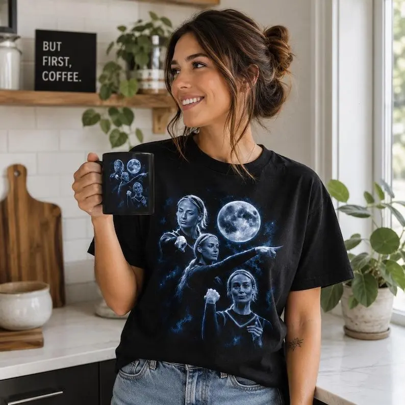 Sophie Cunningham pointing Shirt, Sophie 3 wolves moon shirt