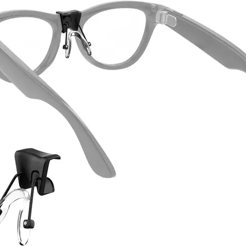 Silicone Anti-Slip Clip-On Eyeglass Nose Pads with Glasses Grips - Adjustable, Casual Accessory for Ray-Ban Meta Wayfarer Gen 1 & Gen 2 Smart Glasses/Sunglasses, 1-Piece Nose Holder for Driving, Skiing, Prevents Slipping