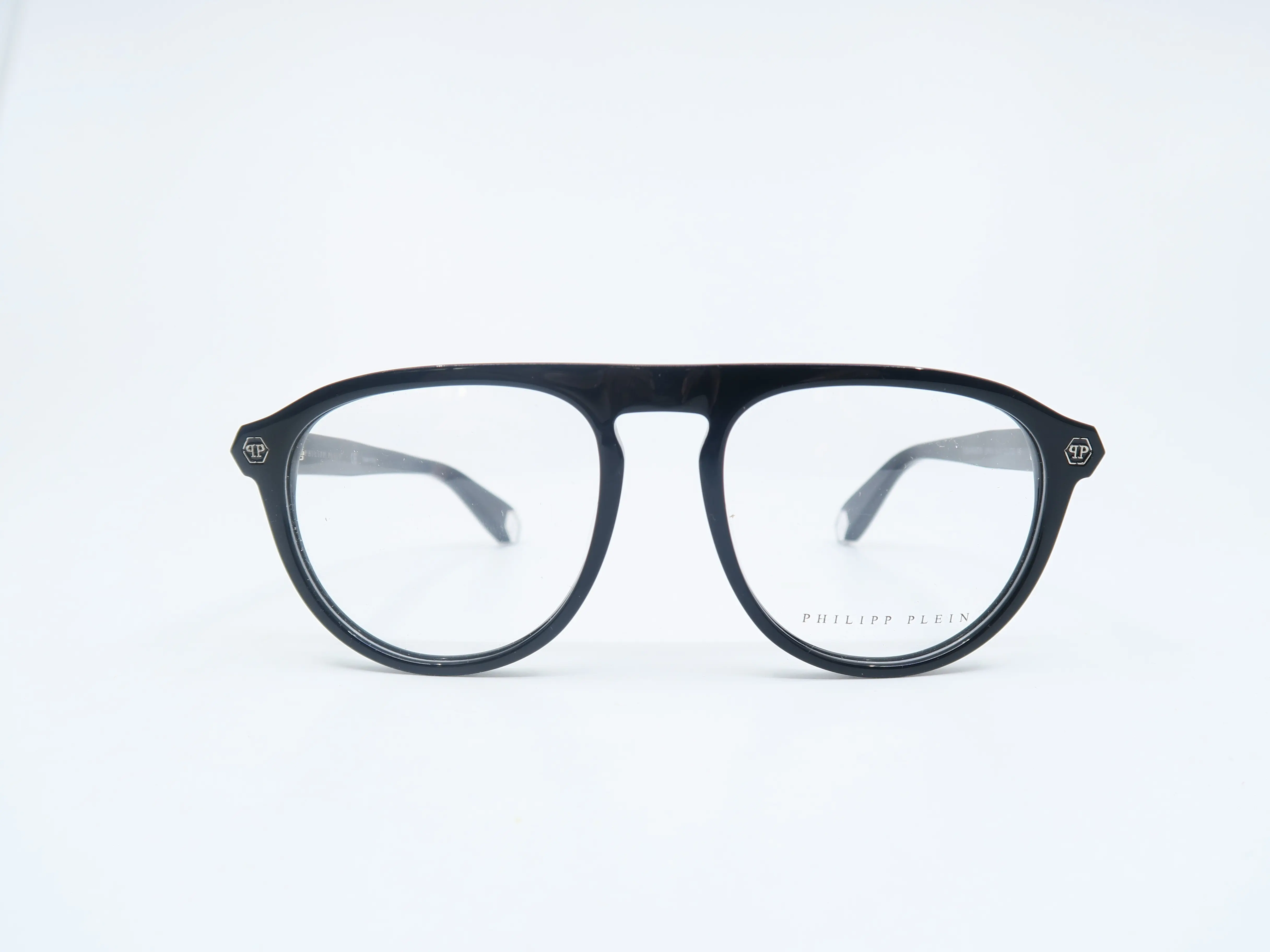 Philipp Plein PASSION VPP016 Col.O700 Black Pilot New Unisex Eyeglasses Frames