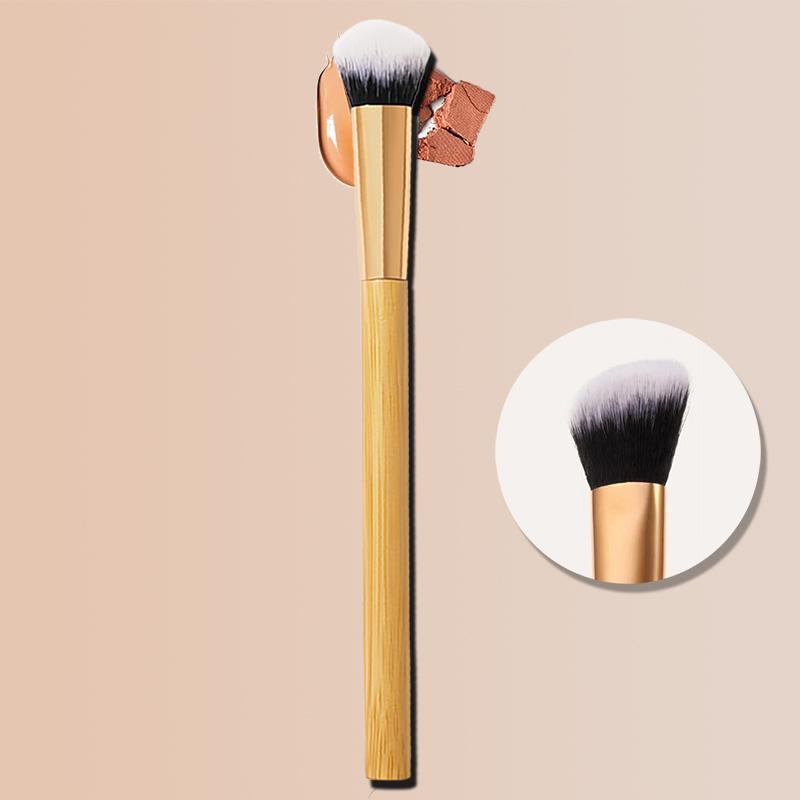 Dual-Sided Concealer Paw Brush, Angled Design for Seamless Makeup Application Soft