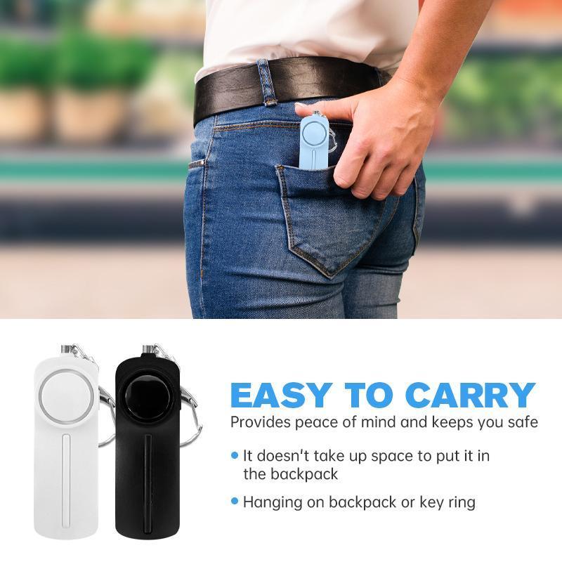 Personal Security Alarm, Emergency Portable Alarm with Flashlight, 130dB Loud Keychain Safety Night Light Anti-pervert Alarm for Women, Elder, Girl-YY