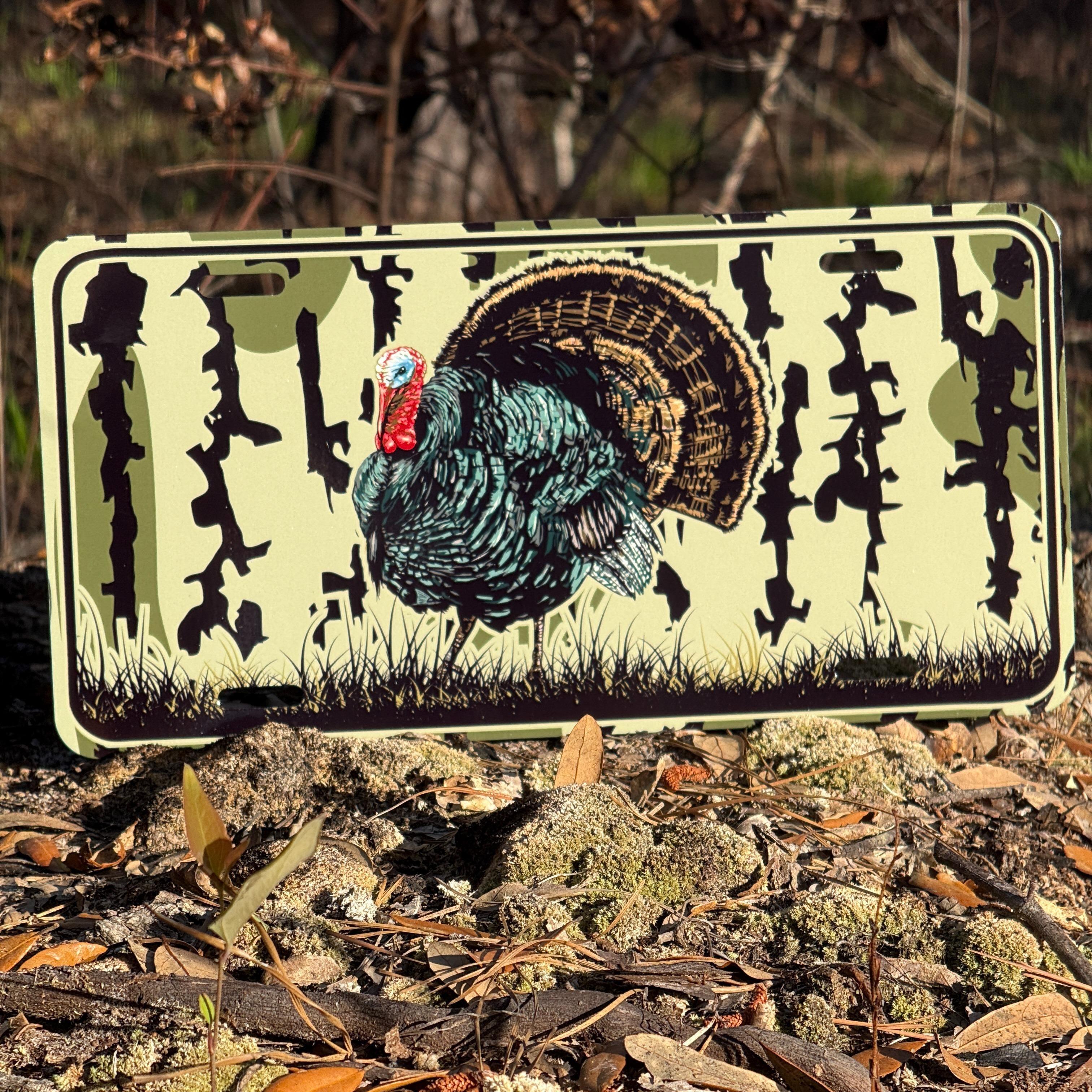 [SALE 50%] Full Turkey Vintage Old School Camo Aluminum License Plate