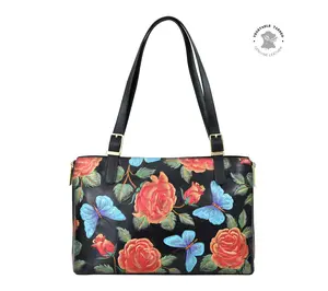 Anushcka Painted Leather Expandable Shopper Tote