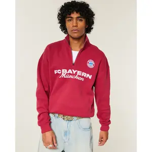 Hollister Fc Bayern Mnchen Graphic Quarter-Zip Sweatshirt Hollister Fc Bayern Mnchen Graphic Quarter-Zip Sweatshirt