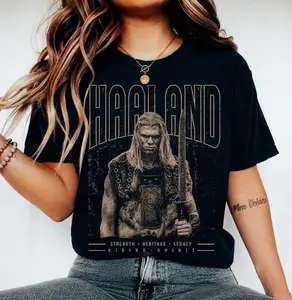 Vintage Haaland Vikings Shirt, Retro Soccer Graphic Tee, Player Football Bootleg T Shirt, Norway Striker  Tee