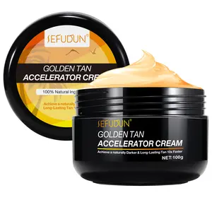 SEFUDUN Golden Tan Accelerator Cream 100g for Natural Dark Long Lasting Tanning Suitable for All Skin Types Effective Absorption - Cosmetic