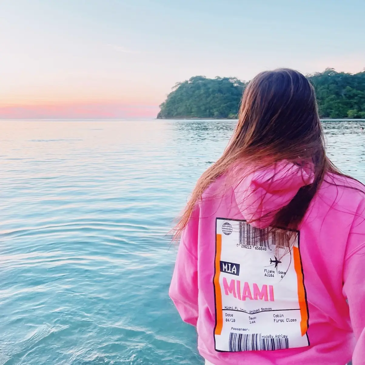 Miami Hoodie Fabric Womenswear Soft Tops Women