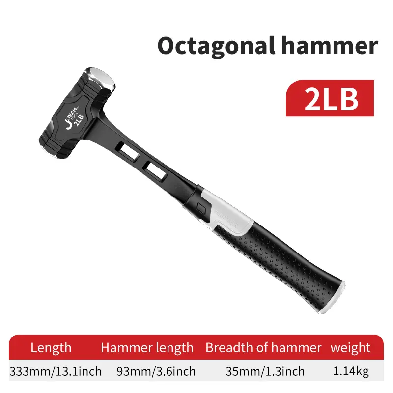 OUDISI 1 Heavy-Duty Octagonal Hammer - Hand Tools, Solid High-Carbon ...
