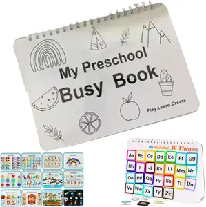 [12 Themes]Learning Book for Kids Number Color Recognition Book,1 Set Learning Educational Book, Educational Suppliesfor Boys & Girls, Birthday Gift,Learning Materials
