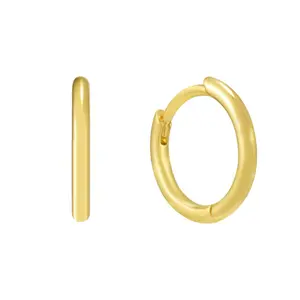 EVRY JEWELS Gold or Silver Plated Women's Waterproof Tiny Hoops