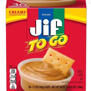 Jif-To-Go Creamy Peanut Butter, 36 ct Jif-To-Go Creamy Peanut Butter, 36 ct