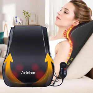 Admbm Rechargeable Back Massager with Heat Shiatsu Neck Massager for Pain Relief Deep Tissue 4D Kneading Massage Pillow for Neck Shoulder Leg Waist and Abdominal Comfort Back Massager Therapy