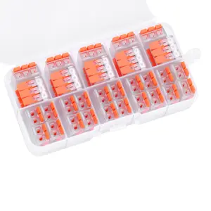 10/15/20/35pcs Wire Quick Connectors, 4 Specifications, Transparent Shell, Mini Lever DIY Connector, 2/3/4/5 Port, 0.14-4.0mm Cable Size, Durable Reliable Connectors