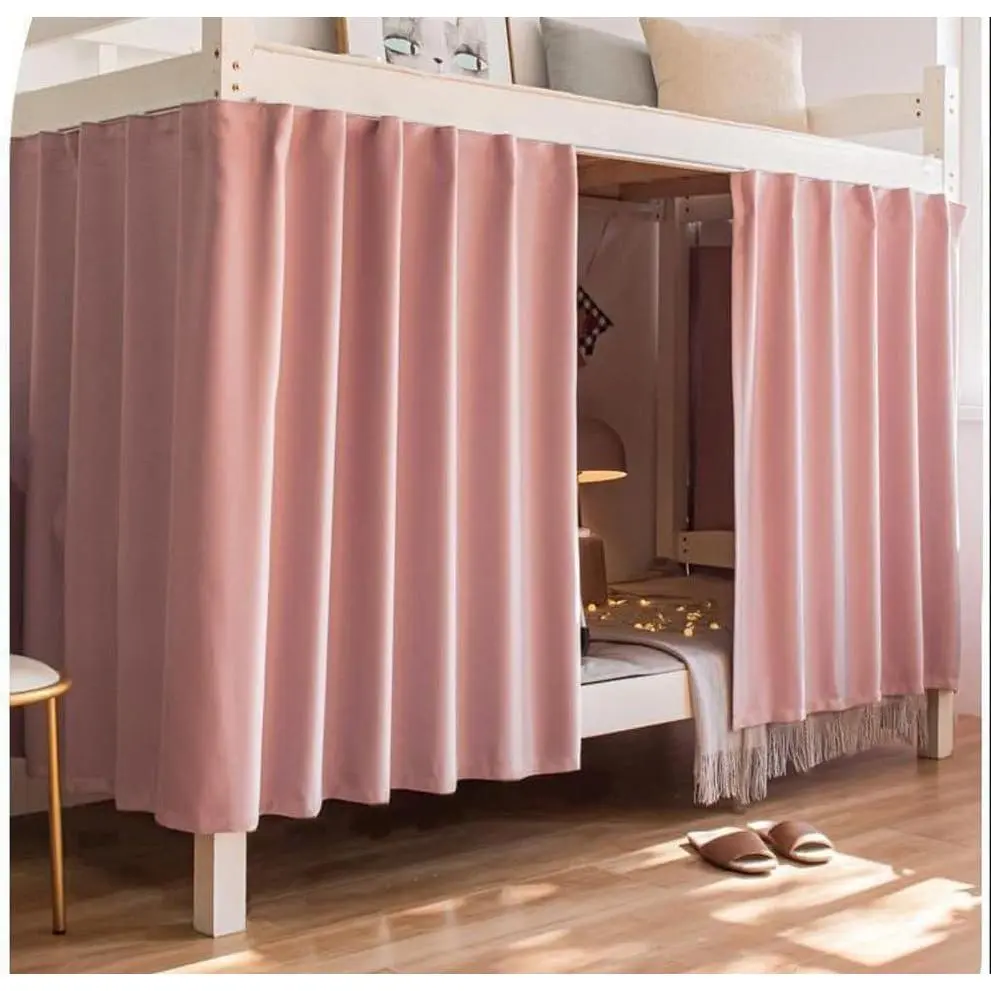 Polyester Bottom Bunk Blackout Curtains, Lightproof Dustproof Private Breathable Drapes for Princess Bed, Dorm Beds, Romantic Single Twin Sleeper - 2 Pieces, Bunk Bed