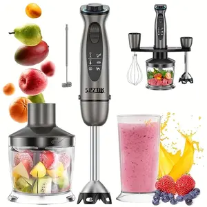 Immersion Blender 7 In 1 Hand Blender, Electric Blenders Max 1000W Heavy Duty Motor, 12 Speed & Turbo Mode Handheld Blender, Milk Frother, Egg Whisk, Beaker, Chopper Stainless Steel Blades