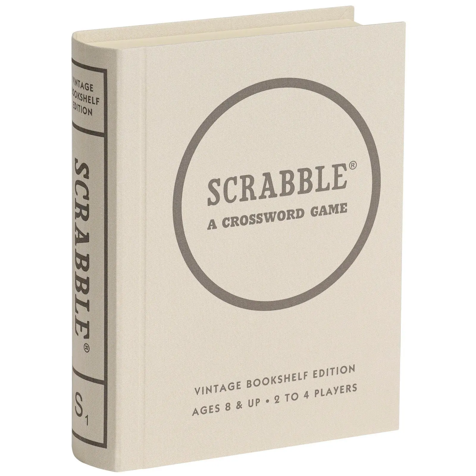 WS Game Company Scrabble Vintage Bookshelf Edition Board Game for 2 to 4 Players, Ages 8+