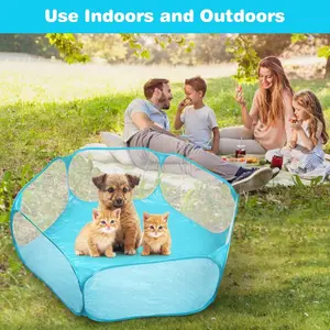 Small Animal Enclosure, Upgraded Thickened Mesh, Pet Enclosure Indoor Pop-up Exercise Enclosure, Waterproof Breathable Guinea Pig Cage Tent, Rabbit, Hamster Courtyard Enclosure