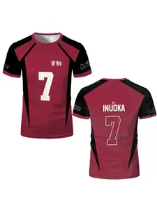 Anime jersey 3D printed T-shirt role-playing costume high school volleyball club men's sportswear T-shirt
