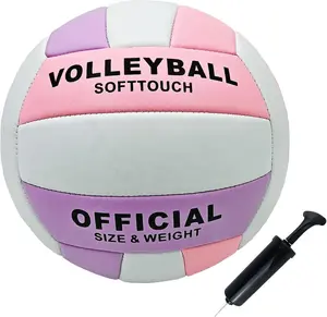Volleyball Official Size Soft Surface Training Practice Indoor Outdoor Gift for Kids Come with Pump Needle