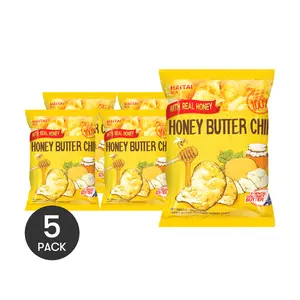 HAITAI Honey Butter Chips - 5 Pack Korean Sweet Crispy Snacks |  60g Each