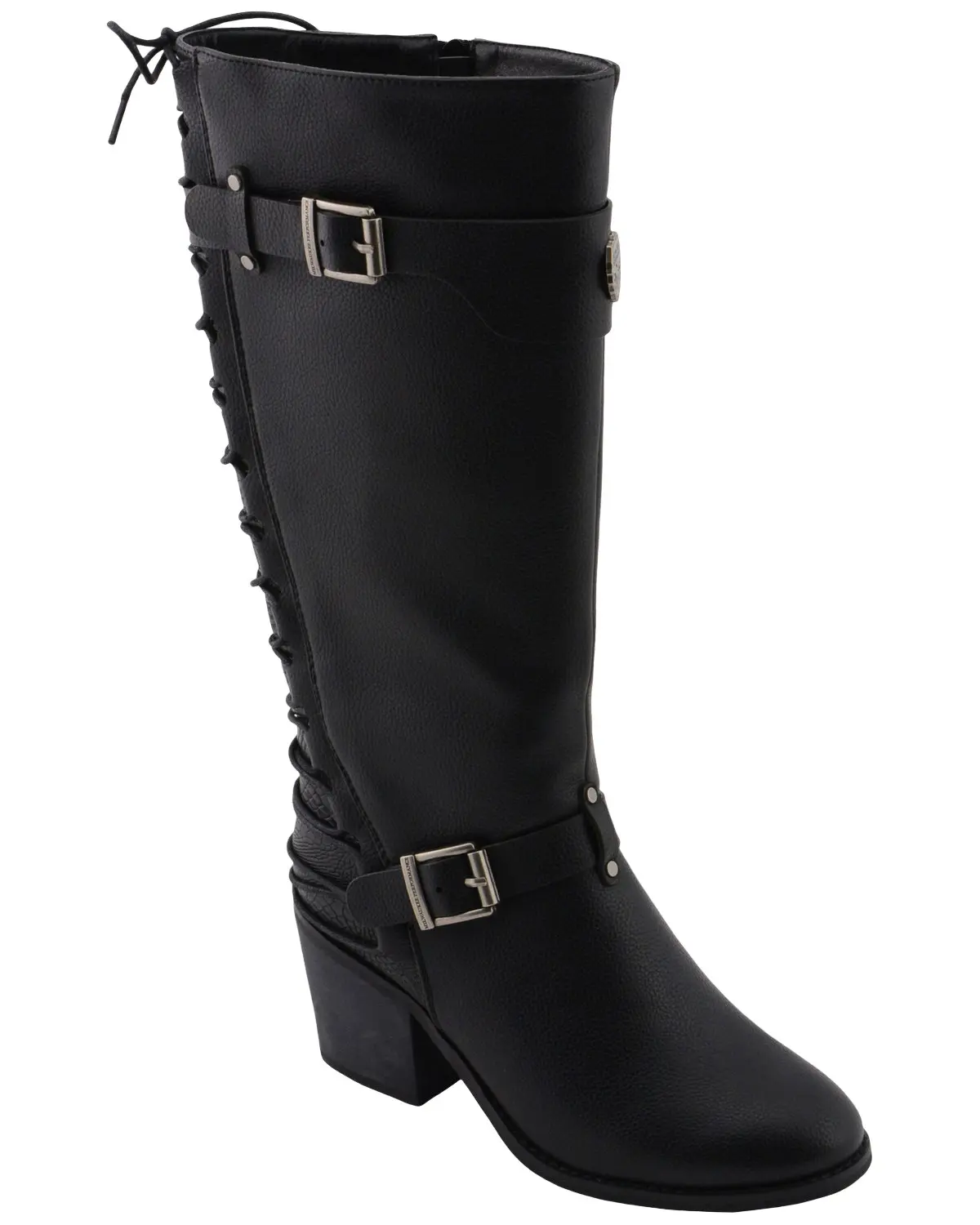 Milwaukee Leather Women's Women'S Back End Laced Riding Boot Round Toe - Mbl9427