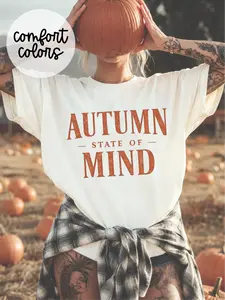 Autumn State of Mind ~ Unisex Short Sleeve CC Garment Dyed T-Shirt Printed in the USA