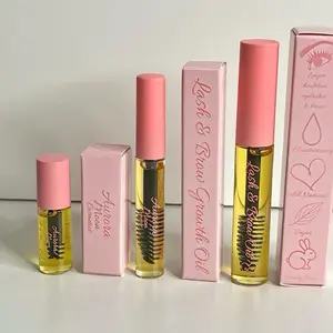 LASH & BROW GROWTH SERUM: Eyelash and eyebrow growth oil serum to grow Thicker Longer Lashes Growth - No Prostaglandin - castor oil jojoba oil rosemary oil