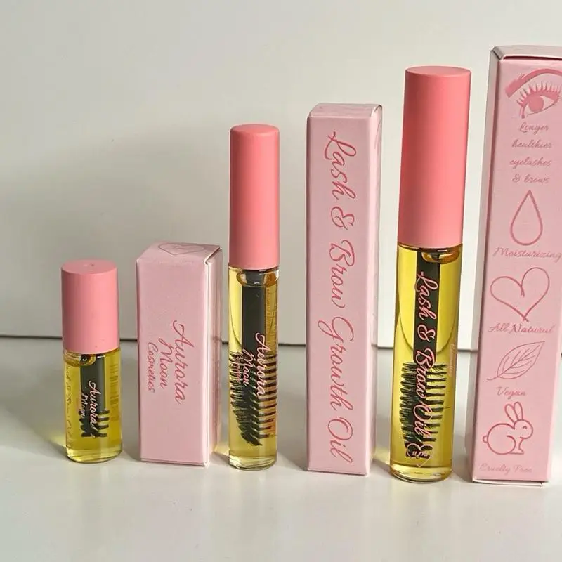 Aurora Moon Cosmetics All natural lash & brow growth oil, With jojoba lash oil & brow oil eyelash serum Avocado Makeup Mascara