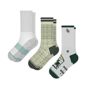 The Golfer Three | Shinesty Heel Hammock™ Crew Socks 3 Pack