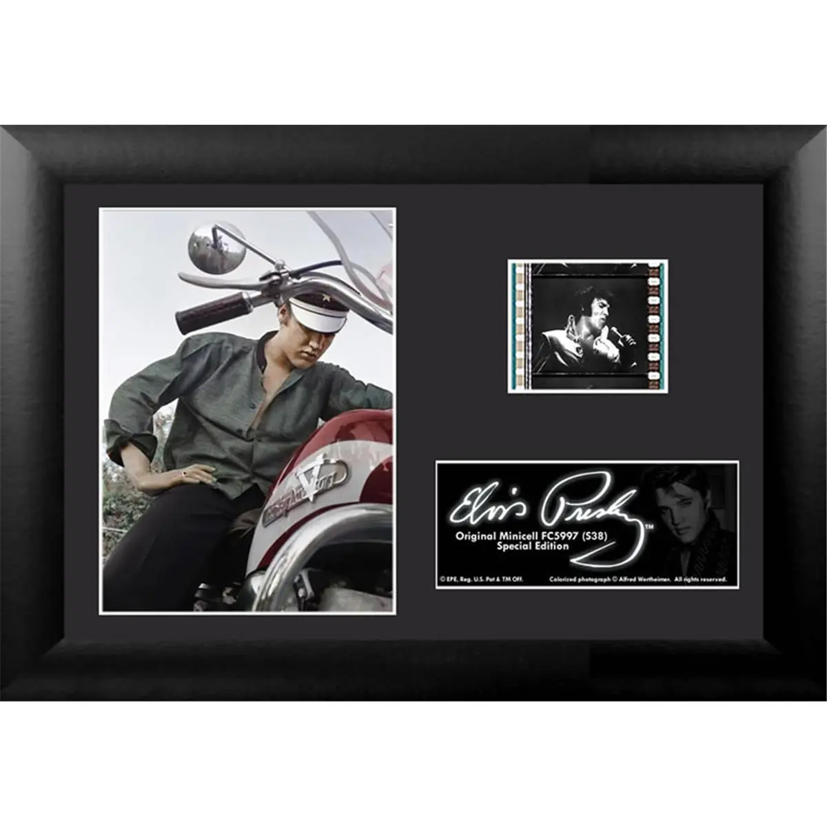 212 MAIN Elvis Presley Minicell Film Cell Photo Decoration - 7x5 in Classic Rectangular MDF Picture Frame (USFC5997 S38 Model), Rectangle Photo Frame with Easel Back, Baby & Maternity Room Decoration, Classic Rectangular Frame
