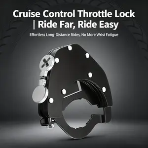 Motorcycle Cruise Control Throttle Lock - Universal Handlebar Mount Throttle Clamp, Helps Reduce Wrist Fatigue for Long Distance Highway Rides & Road Trips
