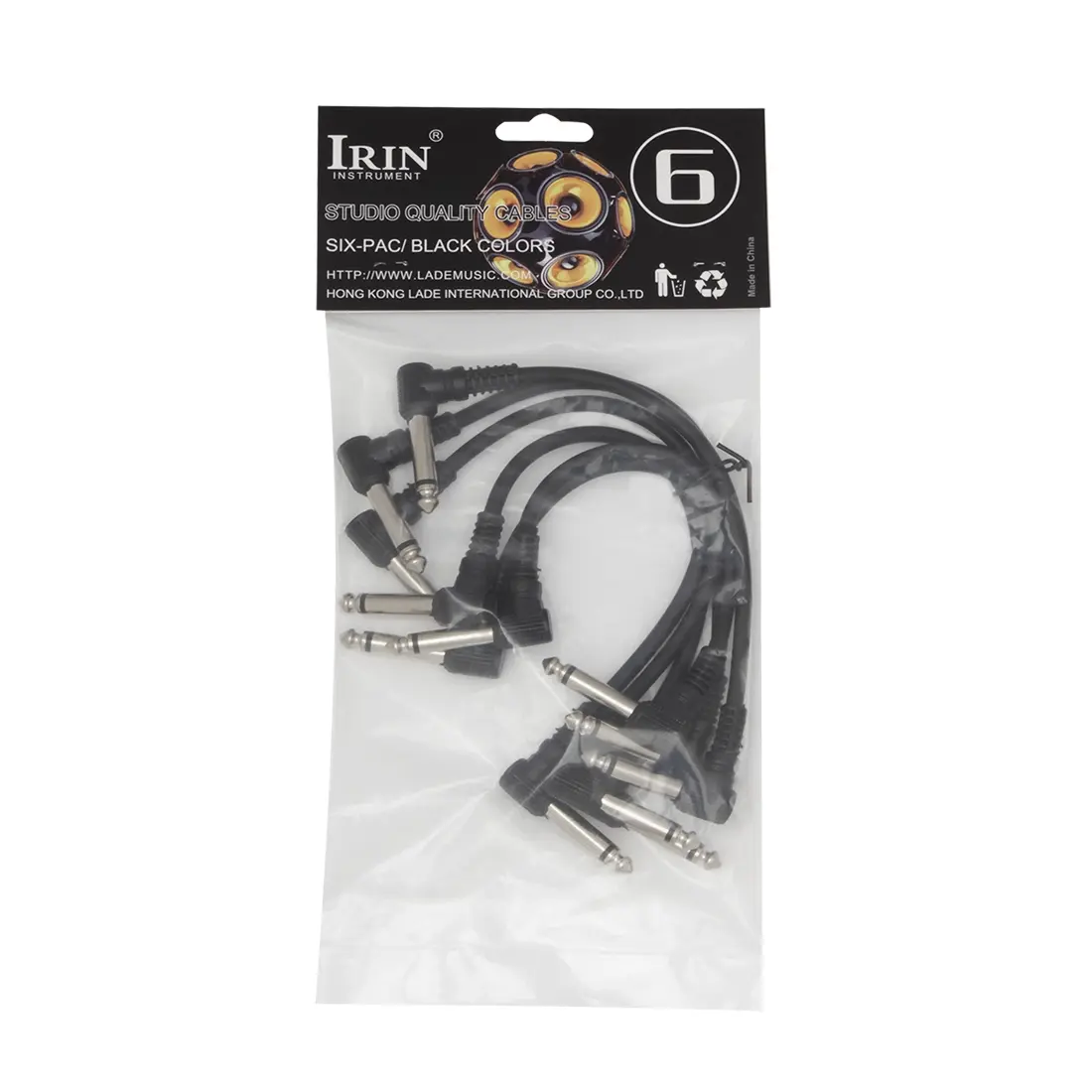 Electric Guitar Cable Set (six Pieces), Durable Musical Instrument Accessory, Essential for Electric Guitars, High-Quality Connection Cables