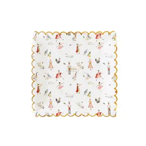 12 Days Of Christmas Scatter Pattern Paper Plate