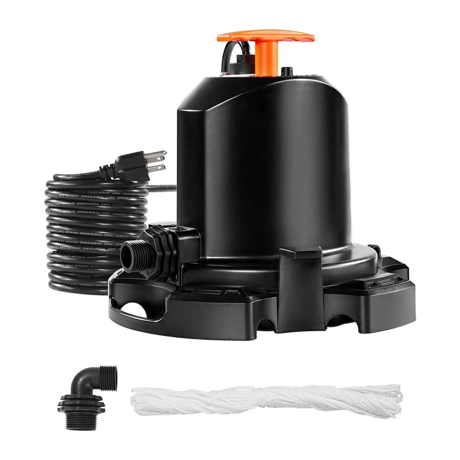 【Backtoschool】VEVOR Submersible Swimming Pool Pump, 1/2 HP, 1575 GPH, 25 ft Power Cord, Anti-Clogging Drainage, Waterproof ABS Housing, Swimming Pool Pumps