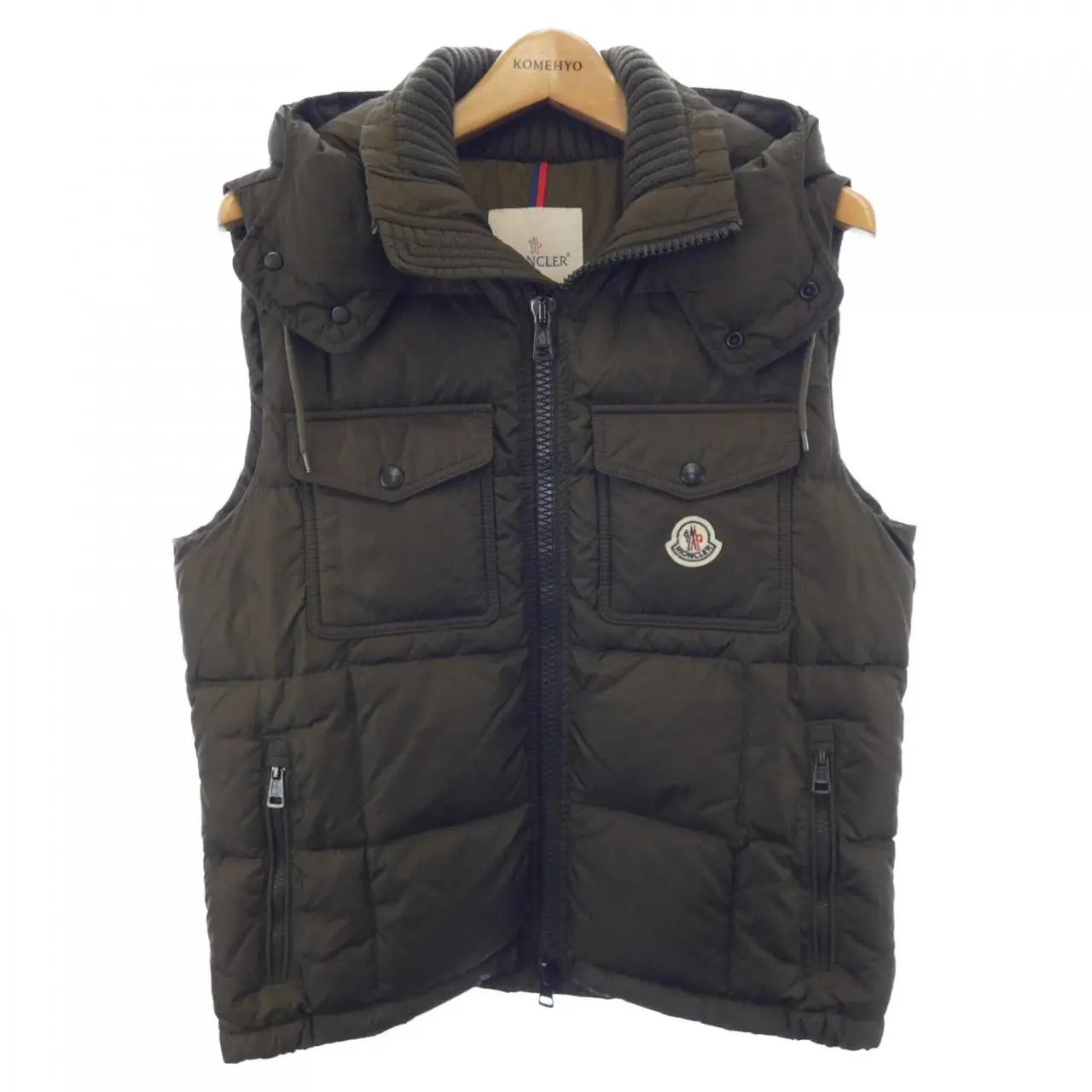 Pre-owned MONCLER Nylon Small Leather Goods Down Vest