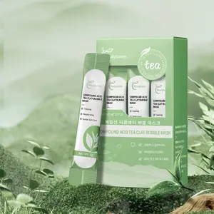 Centella Auto-Foaming Bubble Mask | 10-Second Bubble Action | Tea Extract & Centella | Gentle Daily Mask | Fresh Skin Feel (12-Piece Box) Smoother Clay Mask Deep Cleansing Mask