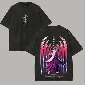 Bleach Byakuya Kuchiki Printed Unisex Washed T-Shirt73